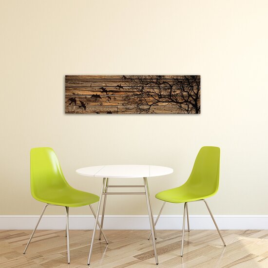 Meadow on Wood Planks Canvas Schilderij PP20127O3