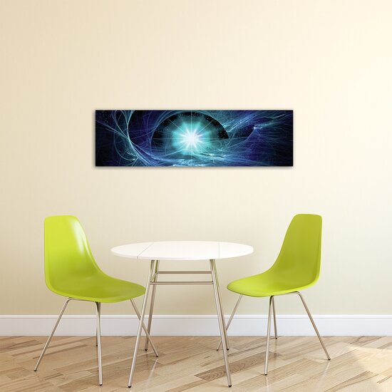 Blue Abstract Supernova Canvas Schilderij PP20278O3