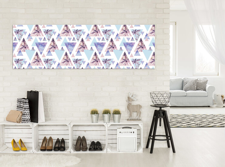 Nature Design on Triangles Canvas Schilderij PP10726O3