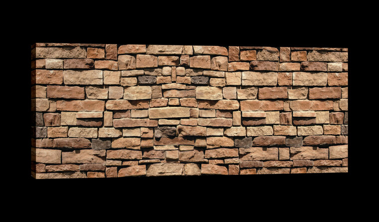 Brown Brickwall Canvas Schilderij PP20131O3