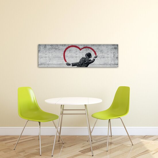 A Gentleman in Love Banksy Canvas Schilderij PP20196O3