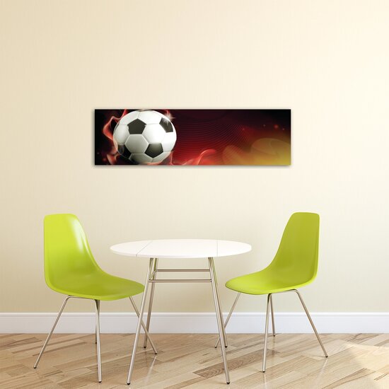 Football on Red Background Canvas Schilderij PP20108O3