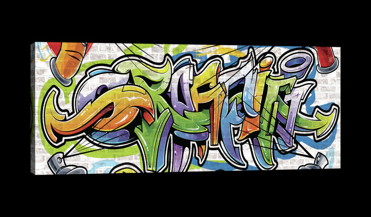 Colourful Graffiti Canvas Schilderij PP20201O3