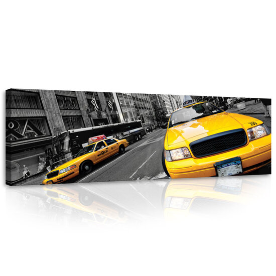 Yellow Taxi Canvas Schilderij PP10069O3