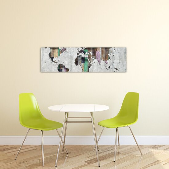 World Map on Concrete Canvas Schilderij PP20269O3