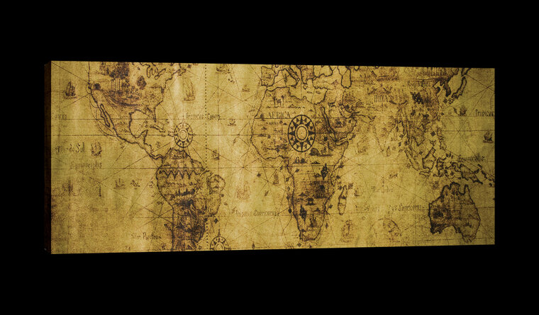 Vintage World Map Canvas Schilderij PP20270O3