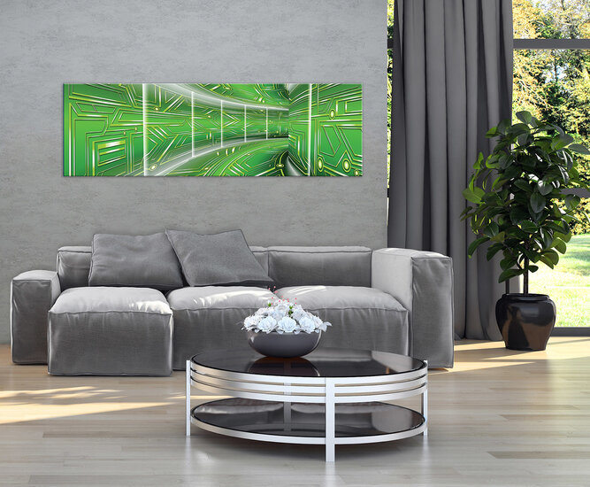 Green Corridor Canvas Schilderij PP10074O3