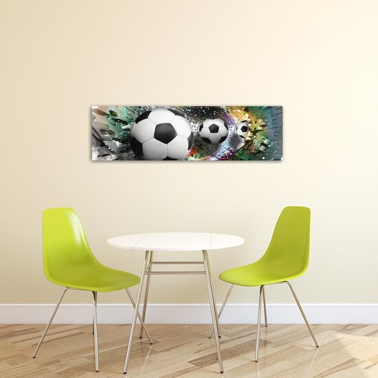 Footballs in 3D Puzzle Tunnel Canvas Schilderij PP20100O3