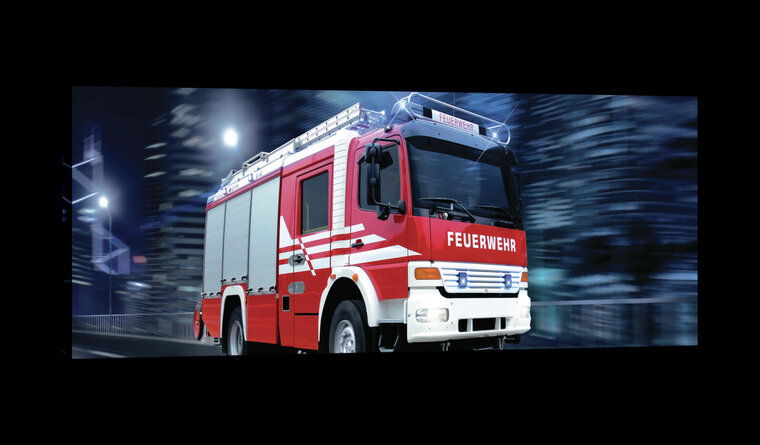 Speeding Fire Truck Canvas Schilderij PP20258O3