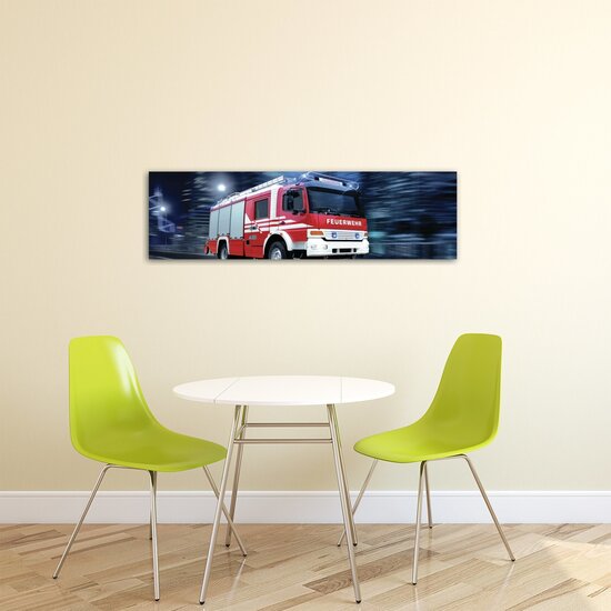 Speeding Fire Truck Canvas Schilderij PP20258O3