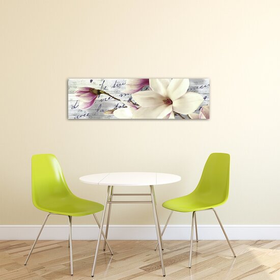 Magnolie on Wood Planks Canvas Schilderij PP20033O3