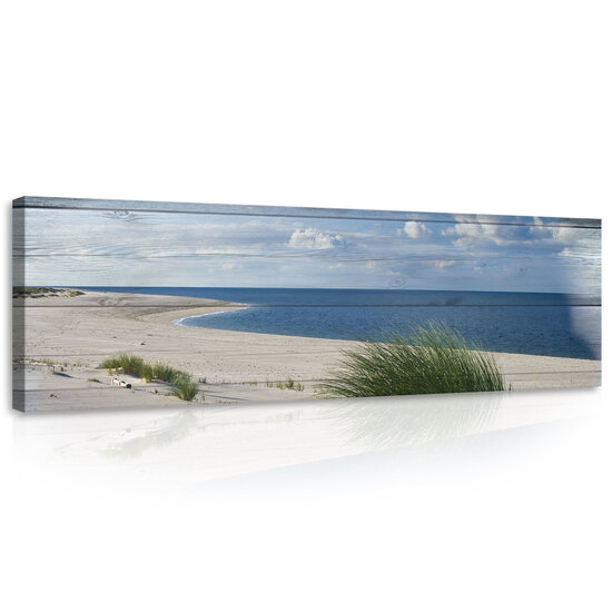 Beach on the wood Canvas Schilderij PP10025O3