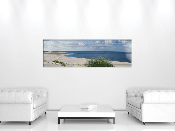 Beach on the wood Canvas Schilderij PP10025O3