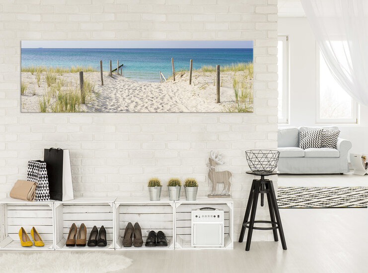 Beach and the Seaview  Canvas Schilderij PP10387O3