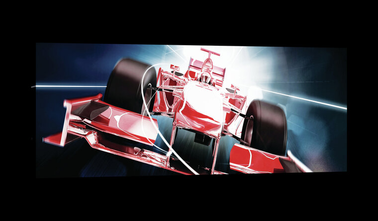Red Formula 1 3D F1 Canvas Schilderij PP20241O3