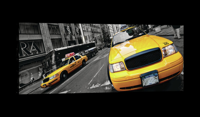 Yellow Cabs  Canvas Schilderij PP20242O3