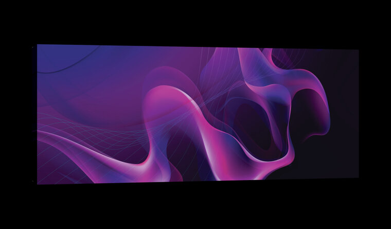 Purple Abstract Waves Canvas Schilderij PP20183O3