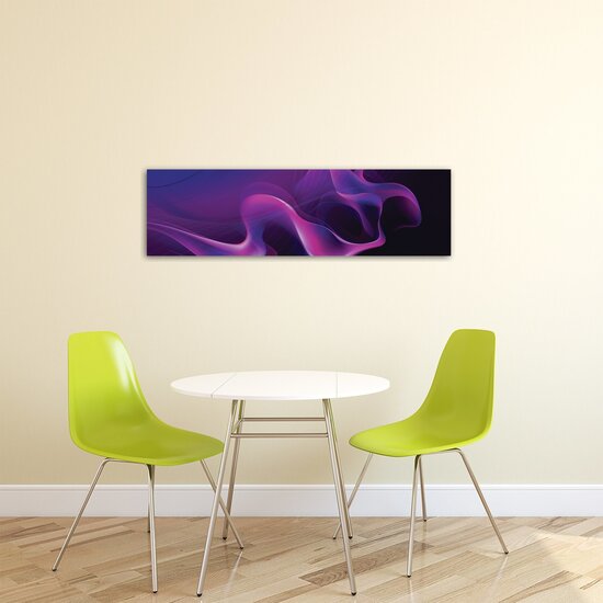 Purple Abstract Waves Canvas Schilderij PP20183O3