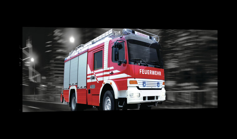 Speeding Fire Truck Canvas Schilderij PP20244O3