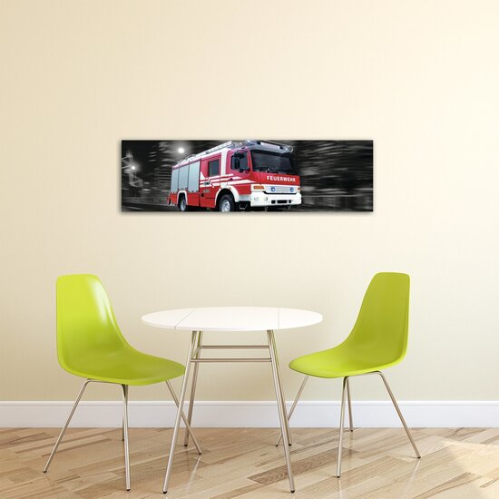 Speeding Fire Truck Canvas Schilderij PP20244O3