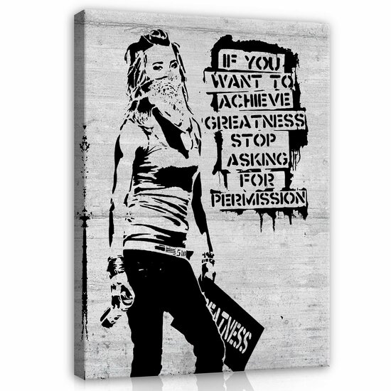 Banksy Canvas Schilderij PP2035O1