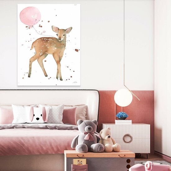 For Children Animals Deer Balloon Canvas Schilderij PP14392O1