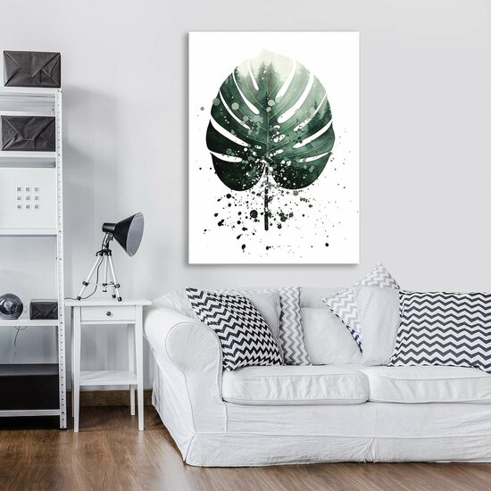 Leaf forest fog Canvas Schilderij PP13752O1