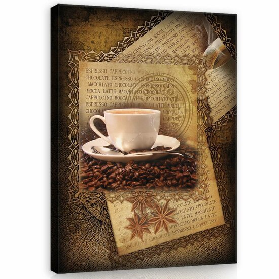 Coffee Beans Canvas Schilderij PP20219O1