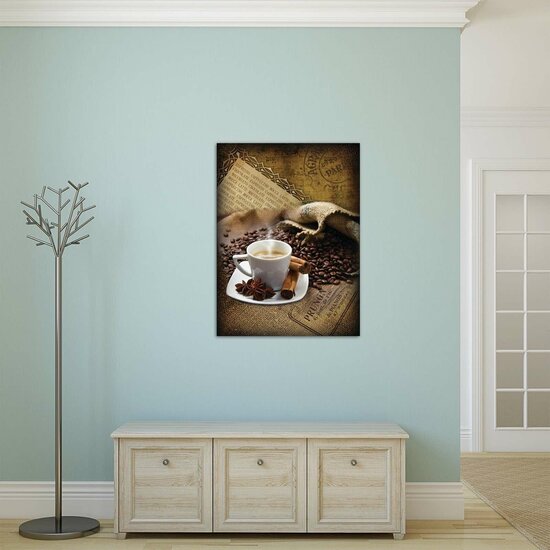 Coffee Beans and Spices Canvas Schilderij PP20218O1