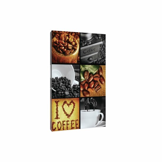 I Love Coffee Collage Canvas Schilderij PP20216O1