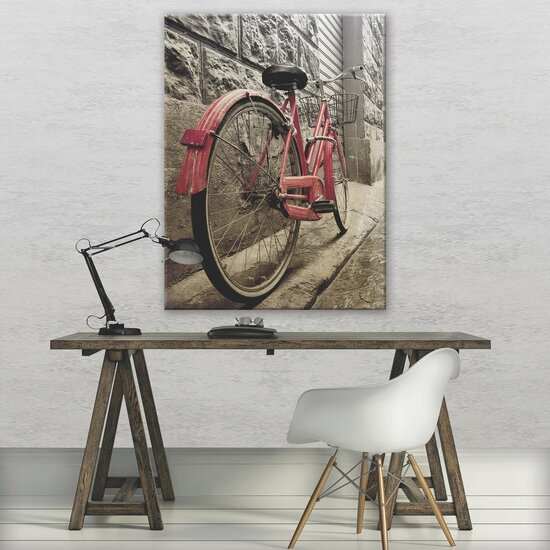 Red bicycle Canvas Schilderij PP11964O1