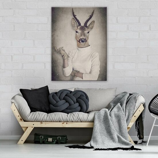 Deer in gloves Canvas Schilderij PP11934O1