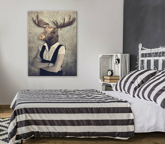 Deer man Canvas Schilderij PP11933O1