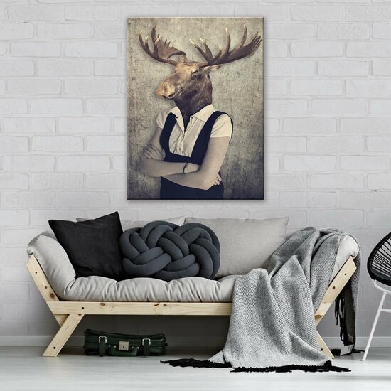 Deer man Canvas Schilderij PP11933O1