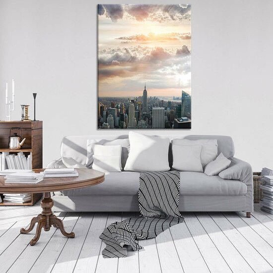 Sunny Sky over New York Canvas Schilderij PP10473O1