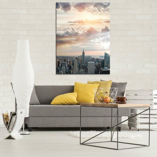 Sunny Sky over New York Canvas Schilderij PP10473O1