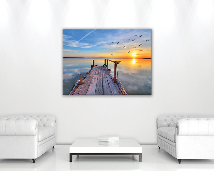 Wooden bridge Canvas Schilderij PP11619O1