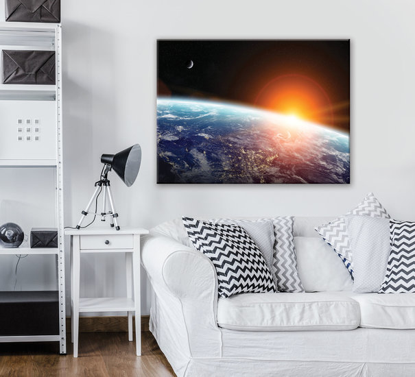 View of earth from outer space Canvas Schilderij PP11793O1