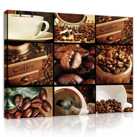 I Love Coffee Collage Canvas Schilderij PP20217O1