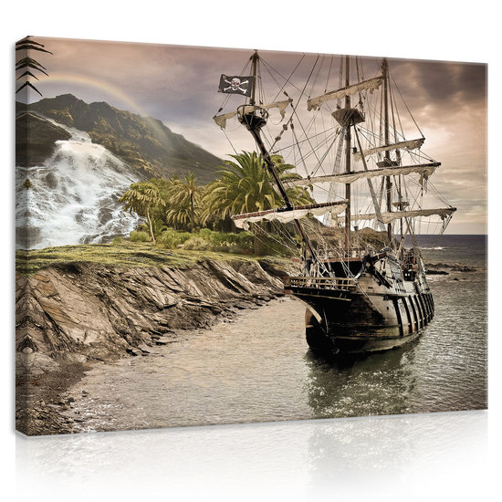 Pirate Ship Canvas Schilderij PP20066O1