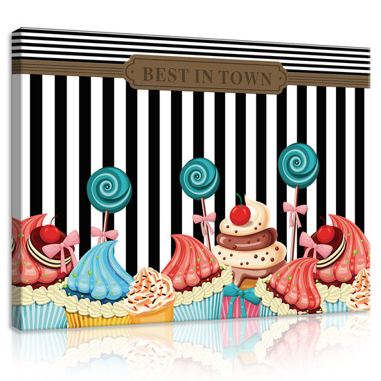 Pin Up Cupcakes Canvas Schilderij PP20230O1