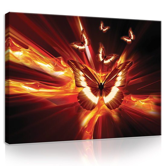 Flaming Butterflies Canvas Schilderij PP20292O1