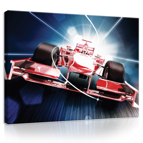 Red Formula 1 3D F1 Canvas Schilderij PP20241O1