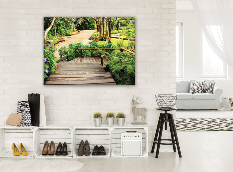 Treppe zum Garten Canvas Schilderij PP11358O1