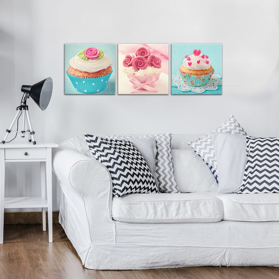 Sweet Cupcakes Canvas Schilderij PS10566S13