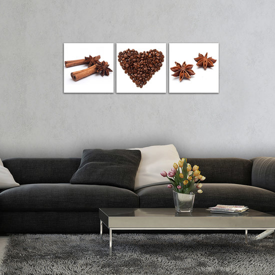 Coffee Beans and Spices Canvas Schilderij PS10524S13