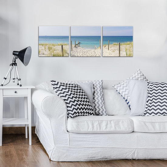 Beach and the Seaview Canvas Schilderij PS10387S13