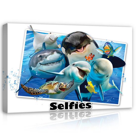 Ocean- Selfies Canvas Schilderij PP12811O4