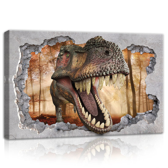 Hole - Dinosaur Canvas Schilderij PP11036O4