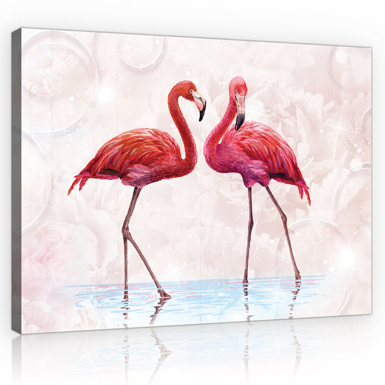 Pink Flamingos Canvas Schilderij PP10199O4